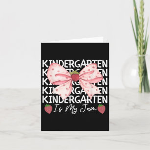 Kindergarten is mijn jam aardbei terug naar school kaart