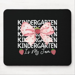 Kindergarten is mijn jam aardbei terug naar school muismat