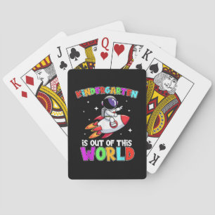 Kindergarten is niet van deze wereld outfit leraar pokerkaarten