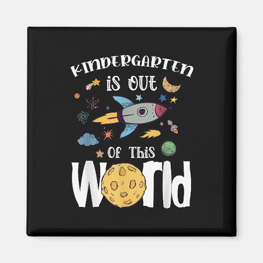 Kindergarten is uit deze wereld van de eerste dag, magneet (Voorkant)