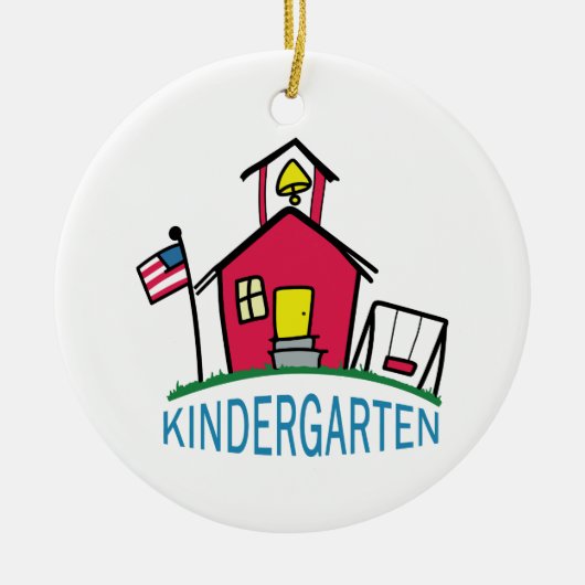 Kindergarten Keramisch Ornament (Voorkant)