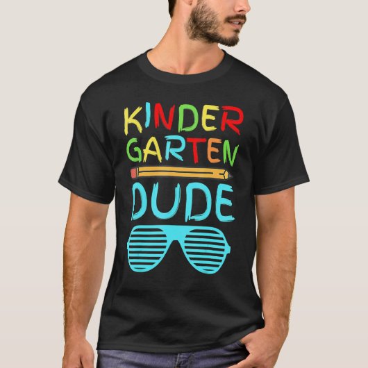Kindergarten Kerstisch Potlood First Day School Bl T-shirt (Voorkant)
