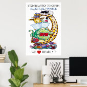 Kindergarten-Kies formaat - We houden van lezen! P Poster (Thuiskantoor)