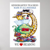 Kindergarten-Kies formaat - We houden van lezen! P Poster (Voorkant)