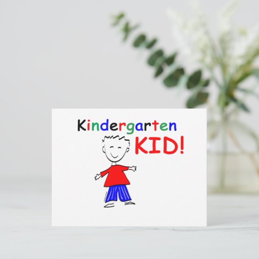 Kindergarten Kind Boys Briefkaart (Staand voorkant)