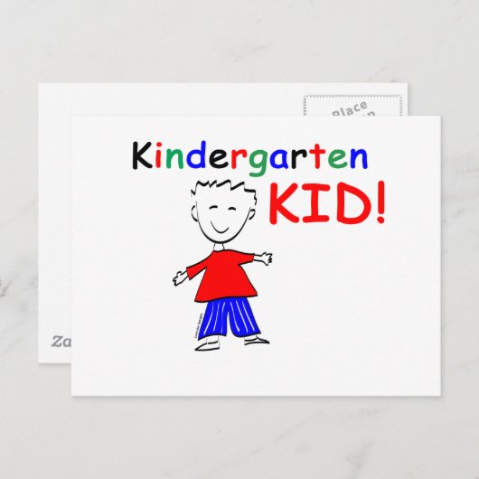 Kindergarten Kind Boys Briefkaart (Voorkant / Achterkant)