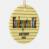 Kindergarten Kind kerstversiering Keramisch Ornament (Rechts)