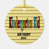 Kindergarten Kind kerstversiering Keramisch Ornament (Voorkant)