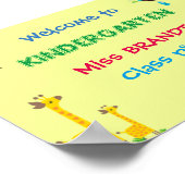 Kindergarten, klaslokaal en leraar poster (Hoek)