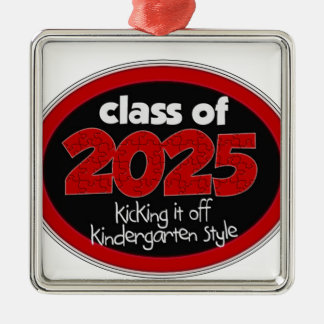 Kindergarten, klasse 2025 Kinder school Metalen Ornament