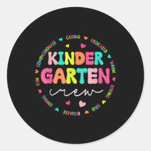 Kindergarten - Kreeg terug naar school Kindergarte Ronde Sticker