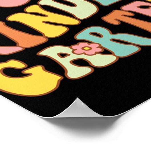 Kindergarten Laatste Dagen School Retro Groov Afme Poster (Hoek)