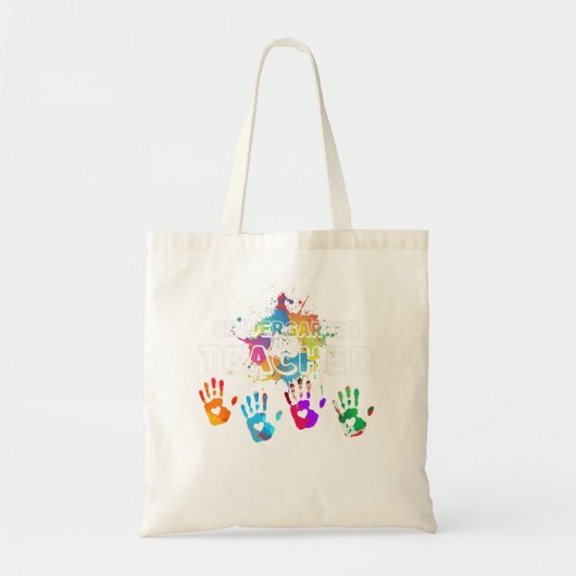 Kindergarten Leerhanddruk Shirt terug naar Sch Tote Bag (Voorkant)