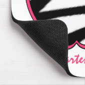 Kindergarten Leerleraar Zebra Print Apple Muismat (Hoek)