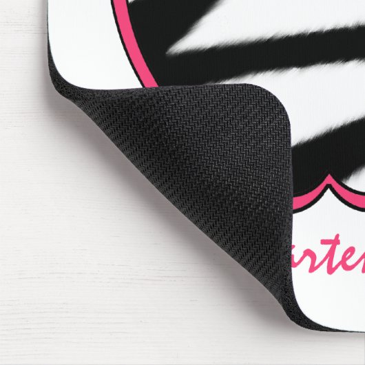 Kindergarten Leerleraar Zebra Print Apple Muismat (Hoek)