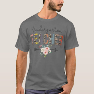 Kindergarten Leider Lopard Leerdag Leerdag Leerdag T-shirt