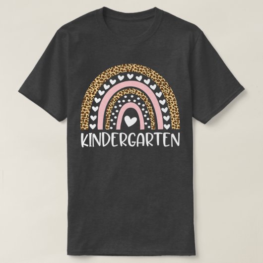 Kindergarten Leider Regenboogleraar Terug T-shirt (Design voorkant)