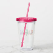 Kindergarten leraar acryl drinkbeker (Achterkant)