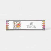 Kindergarten leraar bureau naambordje (Voorkant)