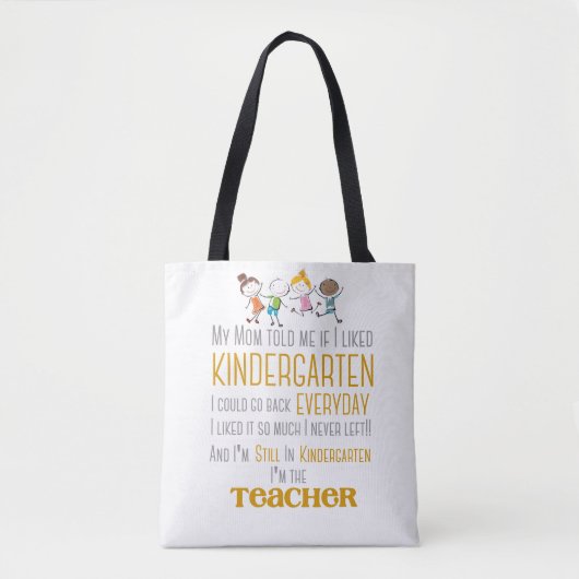 Kindergarten Leraar Gepersonaliseerd Tote Bag (Voorkant)