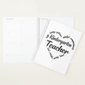 Kindergarten leraar hart Word Cloud Planner (Display)