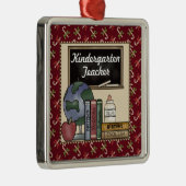 Kindergarten leraar kerstmis metalen ornament (Rechts)