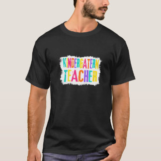 Kindergarten Leraar Kleurrijke verfpenseel T-shirt