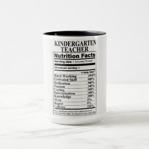 Kindergarten Leraar Nutrition Facts Mok