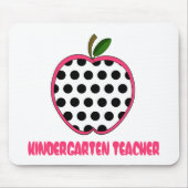 Kindergarten Leraar Polka Dot Apple Muismat (Voorkant)