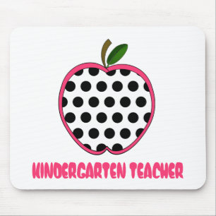 Kindergarten Leraar Polka Dot Apple Muismat