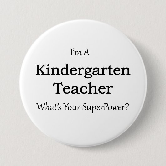 Kindergarten leraar ronde button 7,6 cm (Voorkant)
