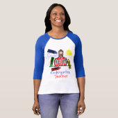 Kindergarten Leraar T Shirt - Schoolhouse & Crayon (Voorkant volledig)
