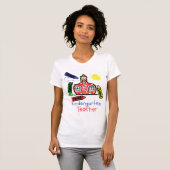 Kindergarten Leraar T Shirt - Schoolhouse & Crayon (Voorkant volledig)