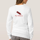 Kindergarten Leraar T Shirt - Schoolhouse & Crayon (Achterkant)