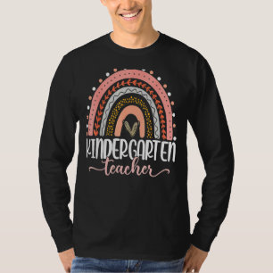 Kindergarten Leraar Teach Love Inspire Eerste Dag T-shirt