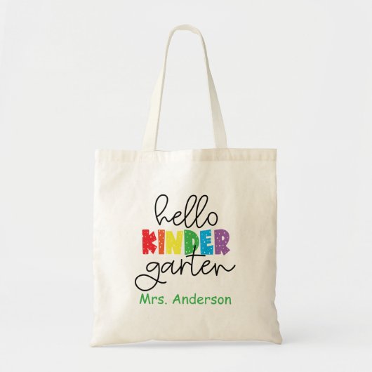 Kindergarten leraar, terug naar school tote bag (Voorkant)