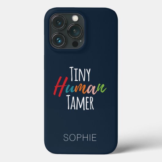 Kindergarten Leraar Tiny Human Tamer Gepersonalise Case-Mate iPhone Case (Achterkant)