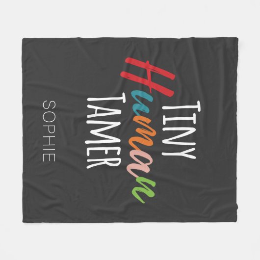 Kindergarten Leraar Tiny Human Tamer Gepersonalise Fleece Deken (Voorkant (Horizontaal))