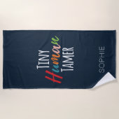 Kindergarten Leraar Tiny Human Tamer Gepersonalise Strandlaken (Voorkant)