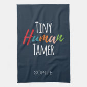 Kindergarten Leraar Tiny Human Tamer Gepersonalise Theedoek (Verticaal)