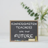 KINDERGARTEN-LEREN ZIJN ONZE TOEKOMST BRIEFKAART (Staand voorkant)