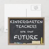 KINDERGARTEN-LEREN ZIJN ONZE TOEKOMST BRIEFKAART (Voorkant / Achterkant)