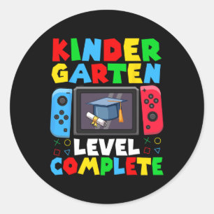Kindergarten Level Complete Last Day Of School Gra Ronde Sticker