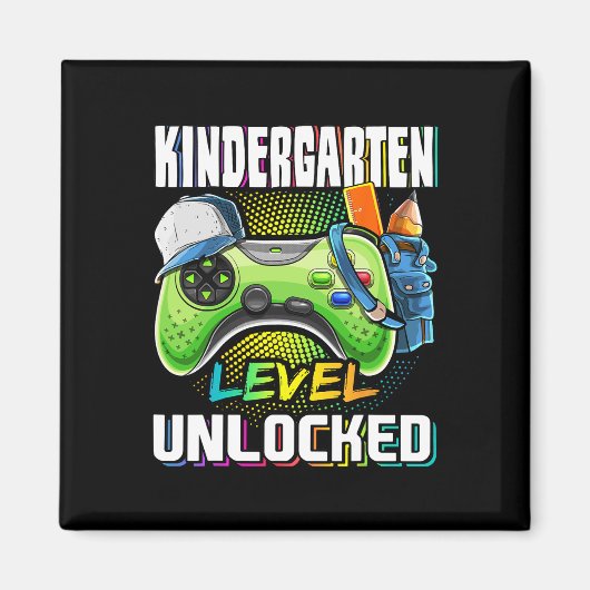 Kindergarten Level Unlocked Video Game Ck To Schoo Magneet (Voorkant)