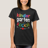 Kindergarten lopen terug naar school Kind leraar T-shirt (Voorkant)