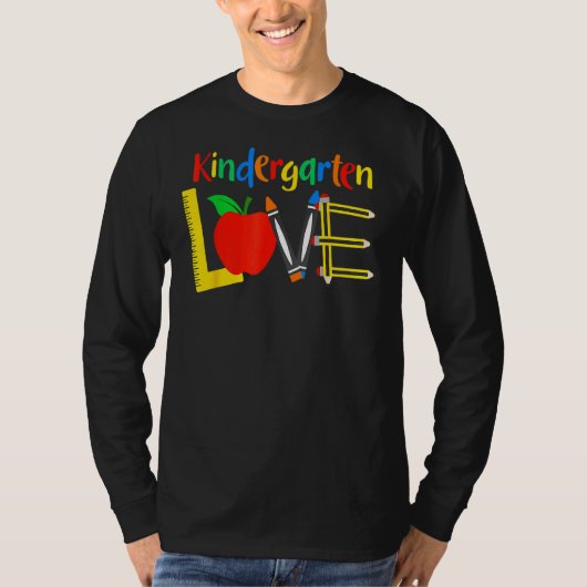 Kindergarten Love Teacher Student Classroom Tools T-shirt (Voorkant)