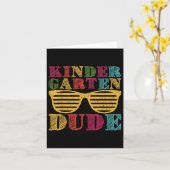 Kindergarten Man Funny First Day Terug naar school Kaart (Gele Bloem)