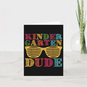 Kindergarten Man Funny First Day Terug naar school Kaart