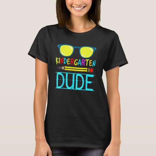 Kindergarten Man Funny First Day Terug naar school T-shirt (Voorkant)