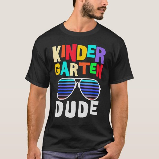 Kindergarten Man Funny First Day Terug naar school T-shirt (Voorkant)